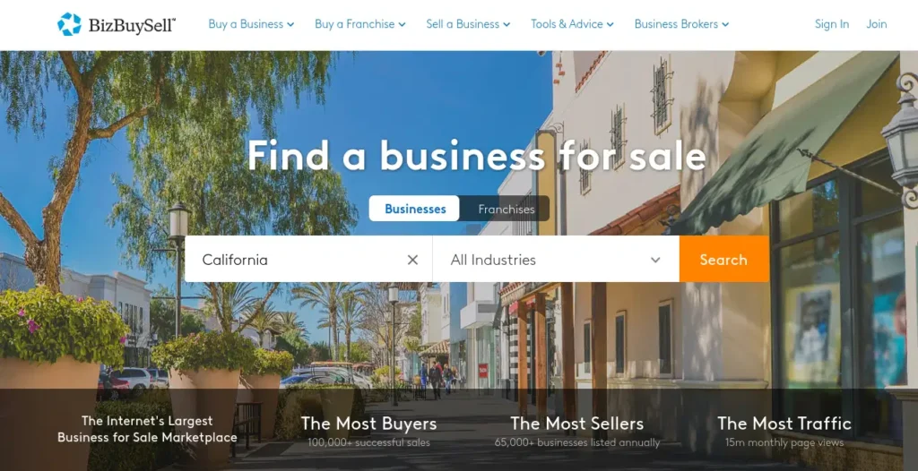 sell my business online at bizbuysell